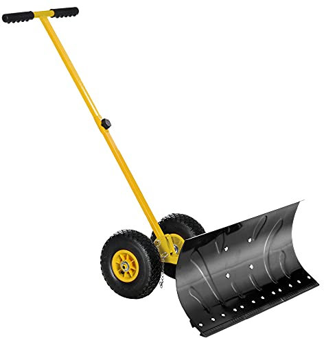 ZHAOXI now hovel with Wheels, now Pusher, Cushioned Adjustable Angle Handle now Removal Tool, 29 Blade, 10 Wheels, Yellow