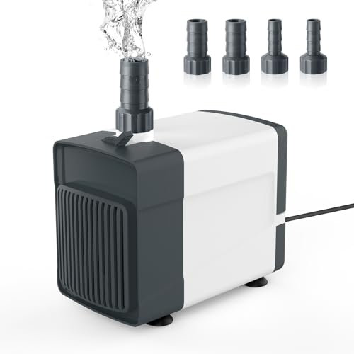 AQQA Aquarium Water Pump,35W Submersible Fish Tank Water Pump,2500L/H Adjustable Flow Rate Pond Pump,Quiet Mini Pond Fountain Pumps to Empty Fish Tank,for Aquarium,Pond,Water Feature,Hydroponics