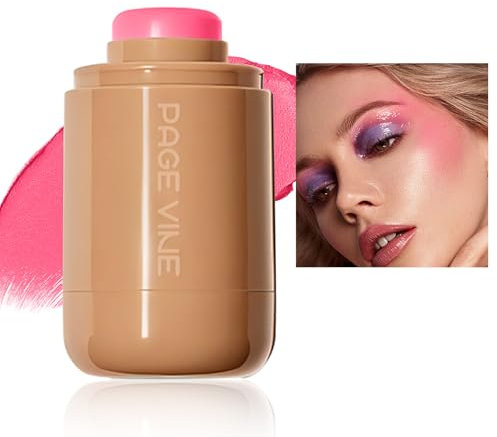 Pocket Blush Stick – Matt Liscio Intensive Color Crema Rouge Stick per guance e labbra – Finitura naturale e luminosa lungo indossando crema blush per donne ragazze (02 Juice Box, 1 pcs)