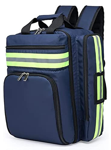 SXTYFBB Tragbare Erste-Hilfe-Tasche, Trauma-Tasche für Rettungskräfte, Notfall-Rucksack zur Hochwasservorsorge und Aufbewahrungstasche für medizinische Notfallversorgung (Farbe: Blau)