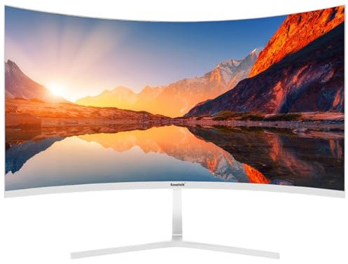Gawfolk 27 Inch PC computer screen,1800R Curved Gaming 200Hz Monitors, FHD1080p,1ms,Built-in speaker, freesync, 98%sRGB,178 ° Angle View,HDMI DisplayPort, Compatible with Wall-Mounted 100*100MM-White