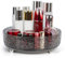 CECOLIC Organizador de Maquillaje Giratorio de 360°, Bandeja Organizadora de Perfumes Lazy Susan de 28 cm, Soporte Giratorio para Cosméticos y Cuidado de la Piel (Gris Oscuro)