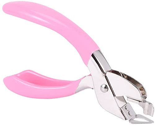 Agwuoetr Handheld Klammerentferner Lifter oeffner gefederter Klammerzieher fuer Buero Schule Haus Anwendung (rosa)