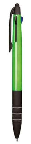 TRIO FLU 50 Penne Personalizzate con Scritta e Logo - Penna 3 Colori con Touch Screen e Incisione Laser, Idea Personalizzabile Inaugurazioni, Fiere, Gadget Promozionali (50 Penne Verde FLUO)