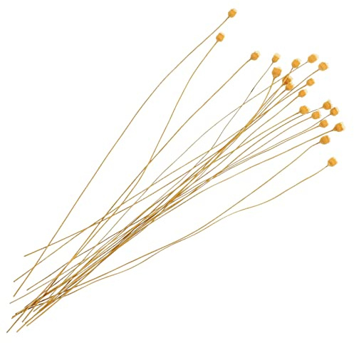Mikikit Varillas Difusoras de Aroma para Difusor de Esencias Diseño Floral, Material Sintético Dorado, Pack de 20 Piezas para Sala y Cocina