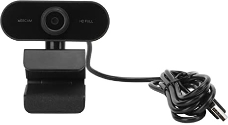 RASTKY HD 1080p Webbkamera med Inbyggd Brusavbrytande Mikrofon, Justerbar Basdesign, Plug and Play, Bred Kompatibilitet för Stationär Bärbar Dator, Idealisk för Onlineklass och