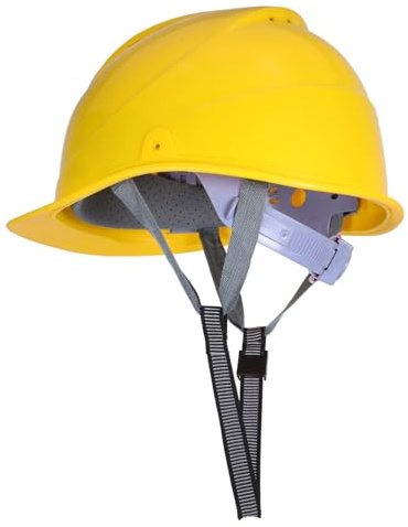 SHINEOFI Casque de Sécurité Chantier Jaune pour Adulte Casque Construction Durable et Respirant Protection Renforcée et Ventilé pour Travaux Extérieurs