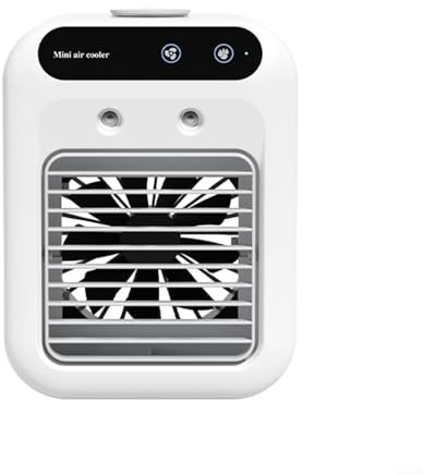 Aire acondicionado portátil recargable con carga USB 1800 mAh batería ventilador humidificador 2 velocidades 2 opciones de niebla para el hogar, oficina, coche, viajes