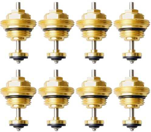 Fußbodenheizungskrümmer, 8 Stück Rücklaufstift-Ventilkern M30 x 1,5, Ventileinsatz für Verteiler, Rücklaufstift Ventileinsatz, Rücklaufbolzenventilkern, Thermostatventil Ventileinsatz