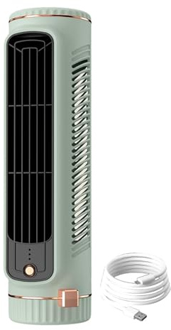 Mini aire acondicionado – Enfriador de aire portátil personal de 3 velocidades | Mini enfriador de CA con cabezal de agitación automático, aire acondicionado alimentado por USB fácil de limpiar, aire