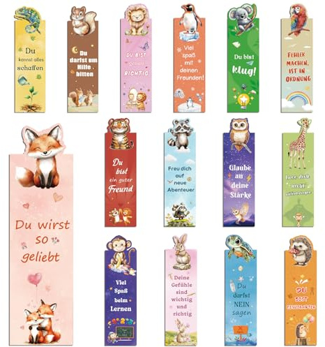 30 Stück Lesezeichen Kinder Lesen Zubehör, Mitgebsel Kindergeburtstag Gastgeschenke, Geburtstagsmitbringsel Kinder, Kleinigkeiten für Kinder, Abschiedsgeschenk Kinder Mitgebsel