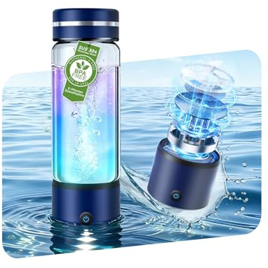 Upgrade 3-in-1 Hydrogen Water Bottle Generator - Industry TOP - 24-Hour Hydrogen Lock | 0 Chlorine & 0 Ozone | 100% Leak-Proof Seal【NO.1 Double Hydrogen Content】Hydrogen Water Bottle Double
