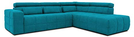 DOMO. collection Ecksofa Brandon, Sofa mit Rückenfunktion in L-Form, Polsterecke, Eckgarnitur 275 x 228 x 98 cm (BxTxH), türkis