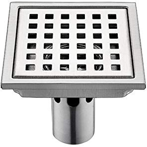 AAPOY Bodenablauf Keller Senkrecht 1 Stück Edelstahlablauf 15 cm * 15 cm Quadratfilter Deodorant Rücklaufwasserleckage 15 CMB