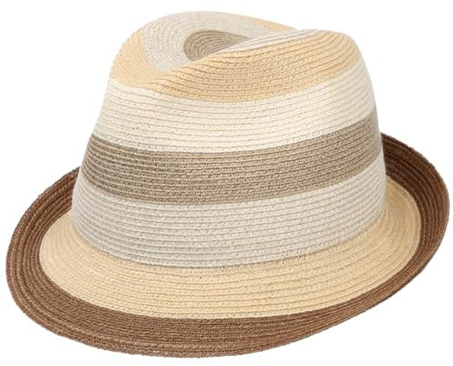 Mayser Svenja Trilby Hut Hanfhut Baumwolle Damen Handmade Mehrfarbig Made in EU Sommer beige L (59-60 cm)