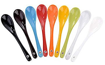 Set di cucchiaini da caffè in ceramica, 7 pezzi/set in diversi colori, utile e pratico