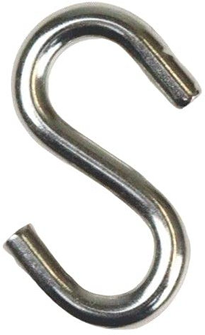 S-Haken 25mm, 3mm ø symmetrisch vernickelt (15 Stück)