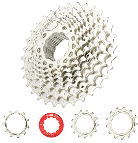 CYSKY 10 velocità Cassetta 11-32T Adatta per Mountain Bike, Bicicletta da Strada, MTB, BMX (Peso Leggero) (11-32T)