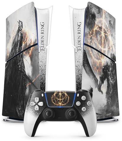 PS5 Skin Sticker Kreis von Elden, Aufkleber für Playstation 5, Konsole und Controller, Slim Edition Digital, MALENIA Skin (1 Controller)