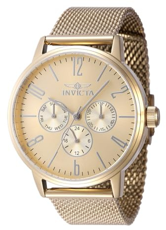 Invicta Women's Analog Quartz Watch with Stainless Steel Strap 47629, Gold, Bracelet