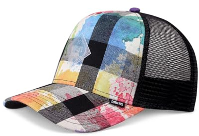 Djinns - Dirty Check (Black/Multi) - Trucker Cap Meshcap Hat Kappe Mütze Caps