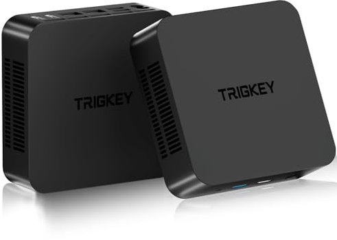 TRIGKEY Key-N95 Mini PC, Up to 3.4GHz, 4C/4T, 6MB Cache, 16G DDR4 500G SSD, Mini Computer Support 1000M LAN/WiFi-5/ BT 5.0/ USB3.2/ Dual HDMI 4K@60Hz Output, Wake-on-LAN, Auto Power on