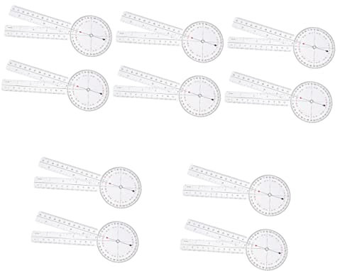 DIYEAH 5 Juegos Regla De Ángulo Goniometro Ruler Goniómetro Digital Plaza Maquinista Gobernantes Goniómetro Para Medir Transportador De Ángulo Claro El Plastico Transparent 2 Piezas * 5
