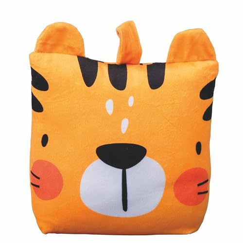 Fermaporta 1Kg in tessuto effetto velluto, decoro tigre, Les Petites