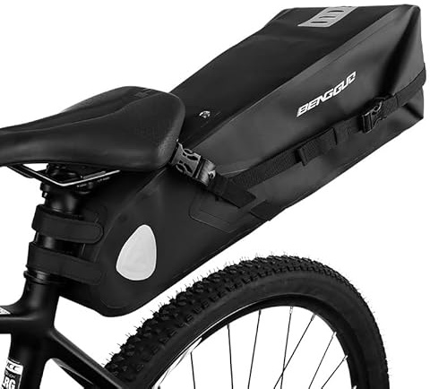 DHSUN Borse da sella per bicicletta da 15 l, 100% impermeabile, borsa da sella per bici da strada, per bici da corsa e MTB, per biciclette all'aperto, mountain bike, bici da corsa