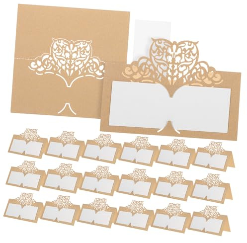 Hemobllo 50 Piezas Tarjetas De Asiento De Papel Vintage Dibujo De Corazón Tarjetas De Lugar Para Mesa De Boda Fiesta De Cumpleaños De Fiesta De Unidades
