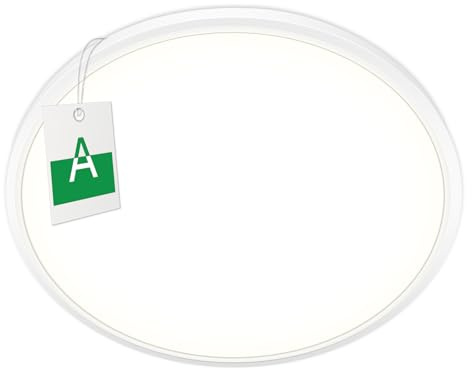 Bzavor LED Deckenlampe Effizienzklasse A 210lm/w 4000K 13W 3000lm,Rund Ø40cm LED Deckenleuchte Flach IP54 Wasserfest Lampe Panel für Küche Wohnzimmer Badezimmer Flur Schlafzimmer, Weiß, Ultra Dünn