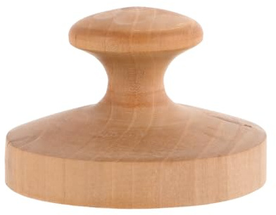 ULTECHNOVO Presse à Tortillas Bois 6cm Aplatisseur de Pâte Manuel Rond | Moule à Galette Spirale et Lisseur de Pate en Bois pour Formement Smash Burger Steak Haché Pâtisserie Ustensile Cuisine