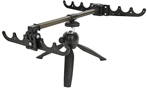 Sorandy Outdoor Telescopic Ice Fishing Rod Stand Holder, Foldable Tripod Design for Stable Support, Perfect for Ice Fishing Enthusiasts, Aluminum Alloy, 1 Set