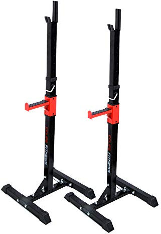 CCLIFE Hantelablage verstellbar Hantelständer Langhantelständer Langhantelablage Kniebeugenständer, Color:Klappbar, Montage Erforderlich, Hantelbank 001