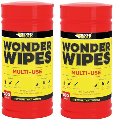 2 x Everbuild Multi-Use Wonder Wipes Trade Tub Cleans just About Anything from Hands