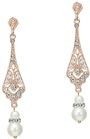 BABEYOND Pendientes de diamantes de imitación vintage de los años 20 con estilo de Gatsby
