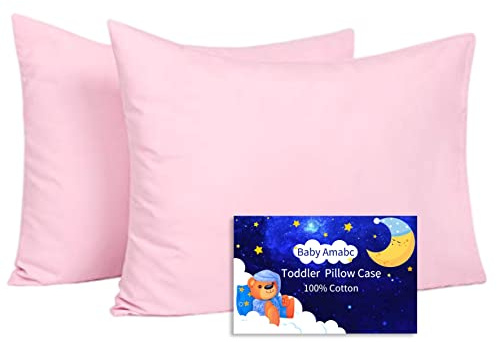 Set di 2 federe 40x60 cm in cotone biologico, morbide e piccole, da viaggio, con chiusura a busta, per biancheria da letto ragazze
