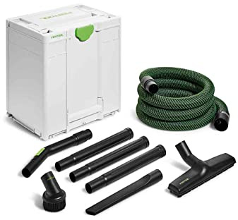 Festool Reinigungsset RS-HW D 36-Plus - Saugschlauch & Systainer | Antistatische Absauganlage für Werkstatt & Baustelle - Inklusive Bodendüse, Fugendüse und Saugpinsel