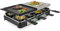 Tristar RA-2747 Raclette multifuncional 4 en 1; Raclette, piedra para asar, grill, plancha/teppanyaki, Para 8 personas con 8 sartenes de raclette incluidas, 1400W