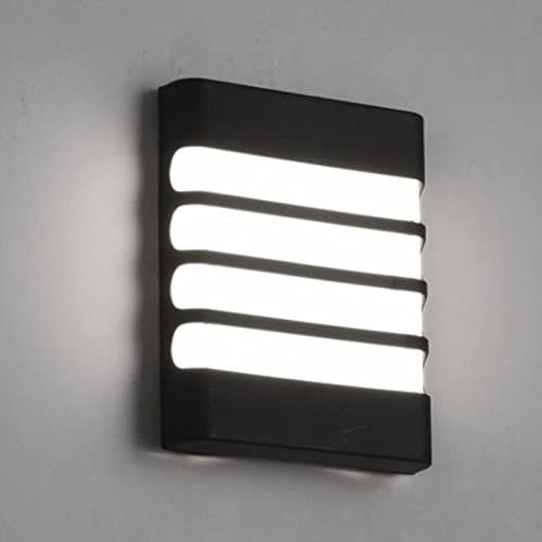 Outdoor Wall Lights, 20W 6500K Waterproof Outside Wall Lights Black Exterior Wall Sconce Light, Garden Lights, Wall Lamp for Patio, Terrace, Garden, Hallway, Balcony, Porch, Post, Pathway