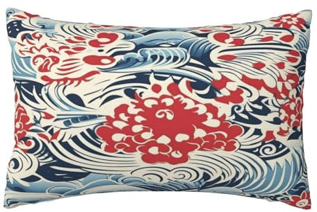 Kissenbezug 50x70cm 2er Set Herbst Deko Kissen Chinesischer Stil, Blume Kissenbezug, Rechteckig Kissenbezüge, Weicher Sofakissen, Kissenhülle Herbst, Zier Kissen Aesthetic, Couch Deko Schlafzimme,J375