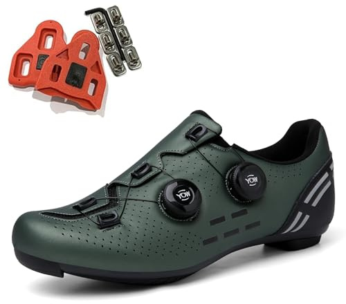 SDEQA Fahrradschuhe Herren Radschuhe Rennrad Schuhe Kompatibel mit Peloton Look SPD SPD-SL Delta Lock Pedal Atmungsaktive Radsportschuhe Reitschuhe