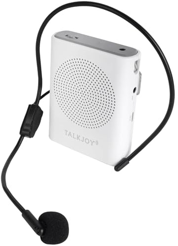 Marknadskrivare megafon ljudförstärkare mikrofon med headset högtalare förstärkare högre talar med bältesklämma, lätt och tunn megafon, bättre förståelse