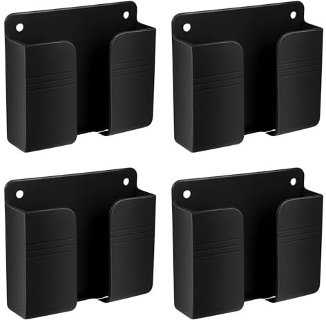 Soporte Móvil de Pared, 4 Piezas Organizador para Teléfono, Soportes para Cargador de Celular, Negro