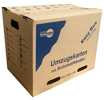 VEPATIM 10 Umzugskarton Transportkarton mit Automatikboden 470 x 320 x 385 mm
