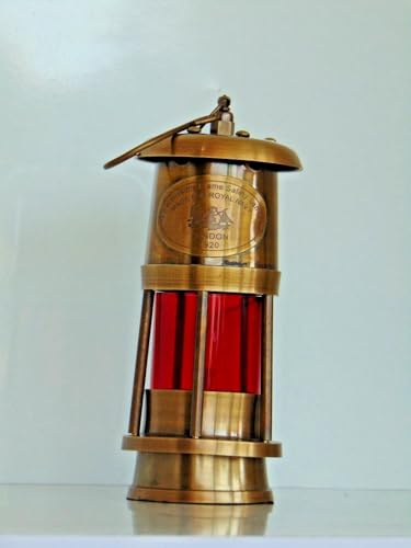 Lampada in ottone nautico da 15,2 cm, lanterna a olio antica, decorazione marittima per casa/ufficio