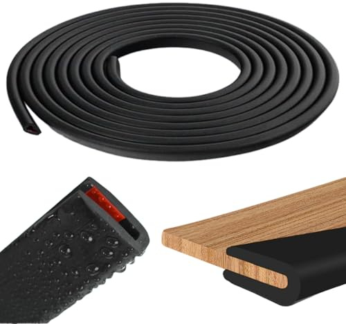 Kantenschutz Blech U-Profil Gummi, 1.6Mm X 6 Meter | Kantenschutz Selbstklebend EPDM Kantenschutzprofil U Gummidichtung, Flexibel Kantenschutz Gummi Für Autotüren, Türen Fenster
