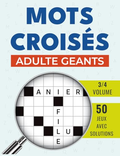 Mots Croisés Geants: Activité cognitive complexe avec réponses incluses