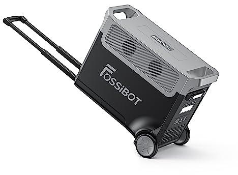 FOSSIBOT F3600PRO updata Power Station, 3840Wh LiFePO4 solar generator Electric Generator as Backup Battery, UPS, BMS for Power Outage,RV,camping,households, businesses, and stable electricity use | 10ms UPS BMS and wheels easily move power station for Power Outage,RV,camping,households,businesses,and stable electricity