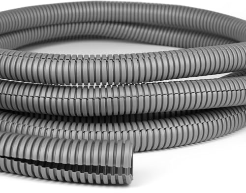 Split Wire Loom Tubing, 10,25ft Cord Protectors from Pets No Chew, Flexible Wire Covers Cord Protectors, Protective Split Cable Sleeve for Automotive Home Industrial Wires(Grey, 0.73inch-25ft)